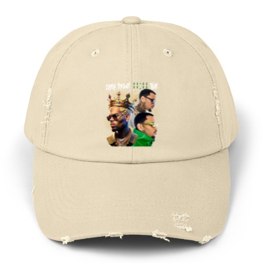 Discover Chris Brown Unisex Distressed Caps, Chris Brown 11:11 Tour 2024 Unisex Distressed Caps, Chris Brown Breezy Unisex Distressed Caps