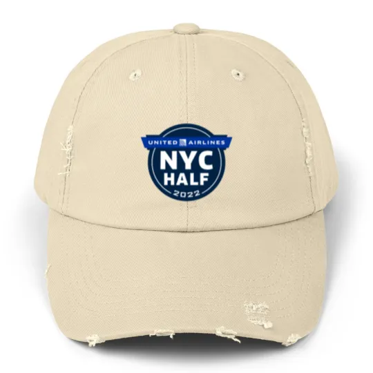 Discover New York Half Marathon Unisex Distressed Caps