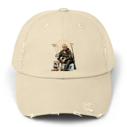 Discover trump hunting miller lite beer Unisex Distressed Caps