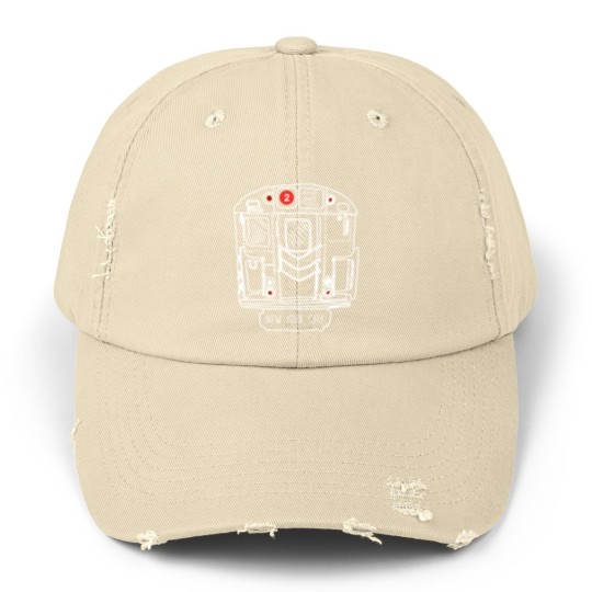 Discover New York City Subway Queens 2 Express Train Unisex Distressed Caps