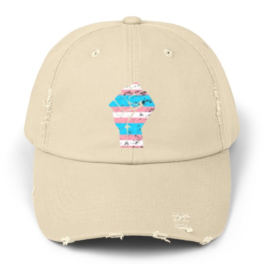Discover Resist Fist Transgender Flag Trans Pride T Unisex Distressed Caps