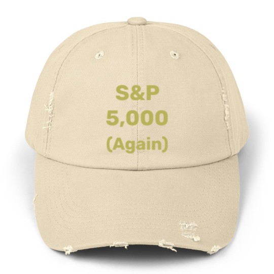 Discover S&P 5,000 Again Level Stock Market Index Unisex Distressed Caps