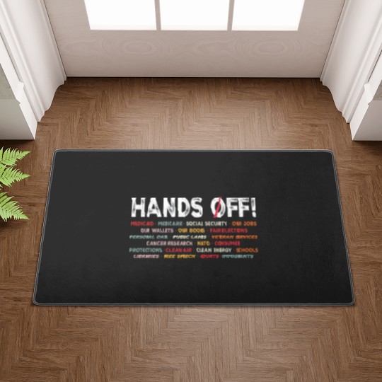 Discover Hands Off Protest Doormats, Political Activism Doormats, Save Public Lands Medicare Social Doormats