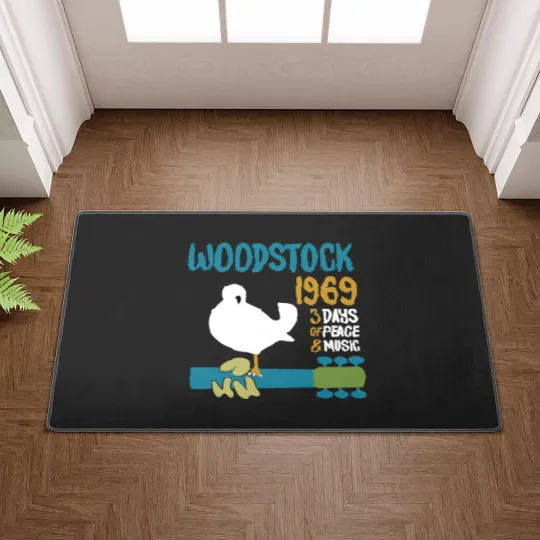 Discover woodstock 50th anniversary 1969 2020,Woodstock Doormats,Woodstock 1969 ,Peace Love Bird - Woodstock - Doormats