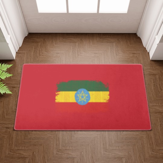 Discover Distressed Ethiopia Flag Design Doormats