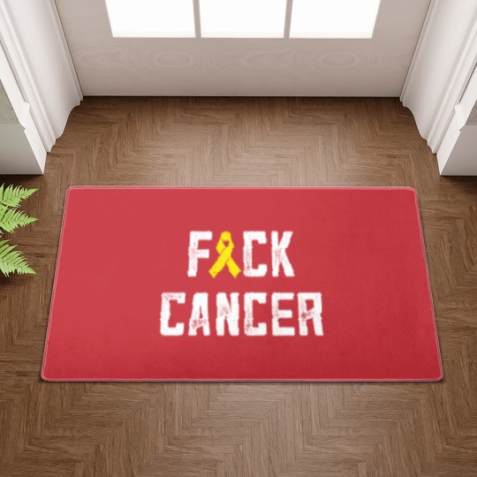 Discover Fck Cancer Funny Chemo Chemotherapy Battle Cancer Doormats