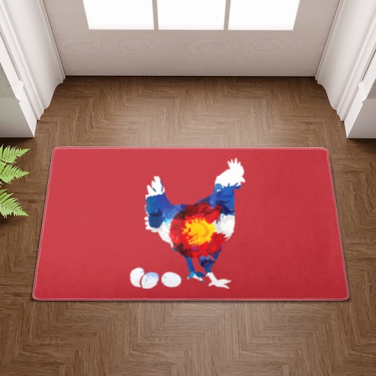 Discover Colorado Chickens Doormats