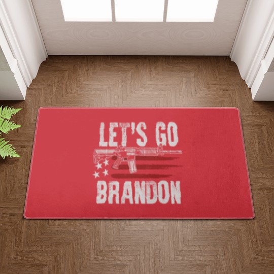 Discover Gun American Flag Patriots Let's Go Brandon  Doormats