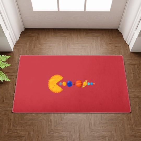 Discover Pacman Eating Planets - Pacman - Doormats