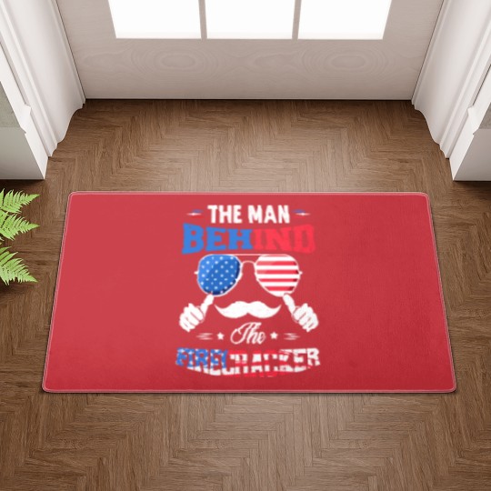 Discover The Man Behind The Firecracker 4th Of July American Flag - Behind The Firecracker 4th Of July - Doormats