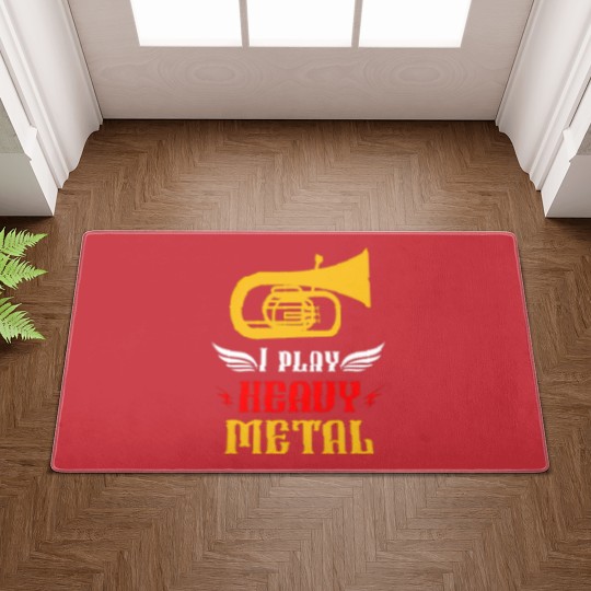 Discover I Play Heavy Metal Tuba Player Wind Instruments Doormats