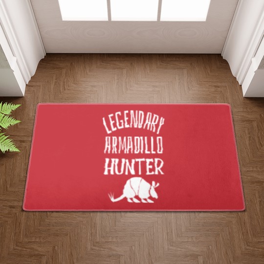 Discover LEGENDARY ARMADILLO HUNTER Funny Hunting Sarcastic Joke - Sarcastic Joke - Doormats