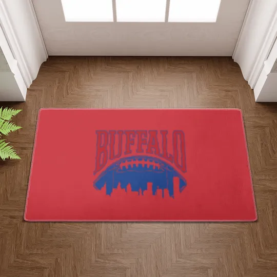 Discover Buffalo Football Vintage Skyline New York Bills Ma Doormats