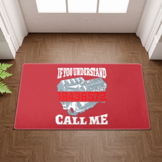Discover Funny 18436572 Auto Mechanic V8 Muscle Car Firing Order - Funny Mechanic Gift - Doormats