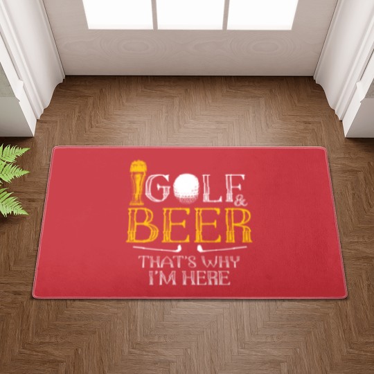 Discover Golf and Beer Joke Dad Doormats Funny Beer And Golf Lover Gift - Drinking Beer And Playing Golf Great - Doormats