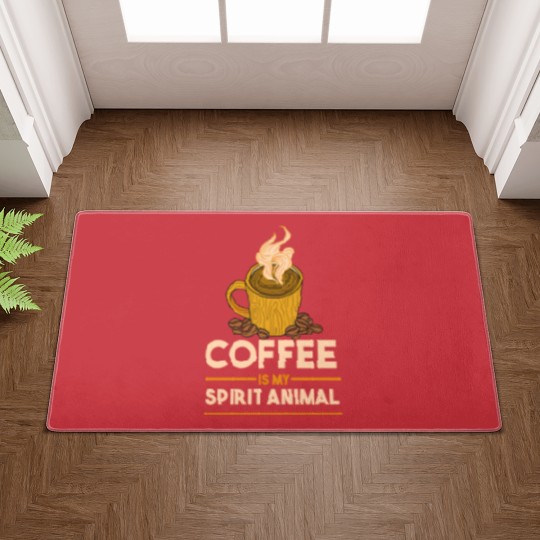 Discover Coffee Is My Spirit Animal for Coffee Lover Doormats
