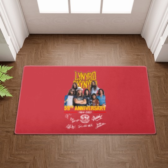 Discover Lynyrd Skynyrd 59th Anniversary 1964-2023 Signatures Doormats