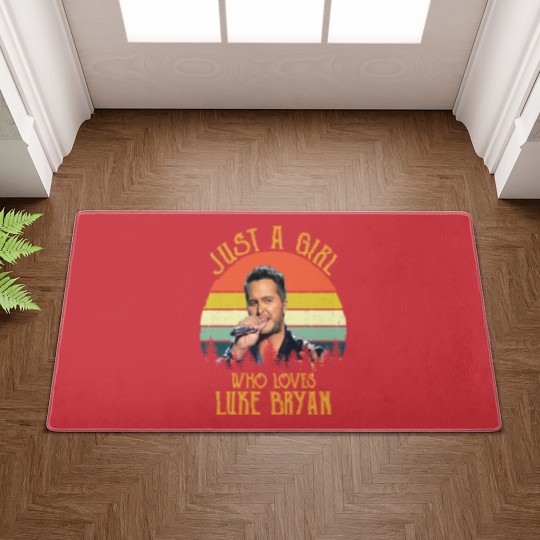 Discover Just A Girl Who Loves Luke Bryan Racerback Doormats