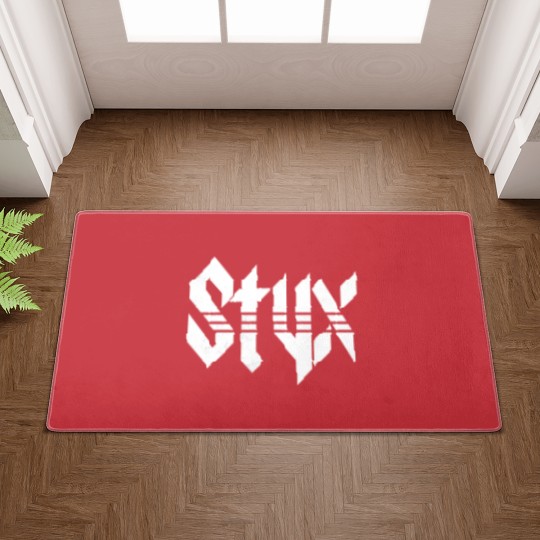 Discover Styxs White Logo Black Adult Doormats