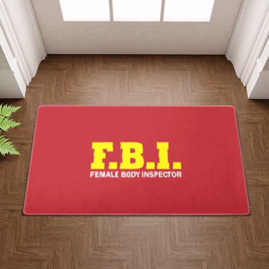Discover Female Body Inspector Doormats FBI boys costume carnival logo