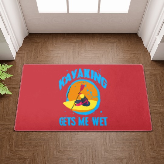 Discover Hubie Halloween Inspired "Kayaking Gets Me Wet" Doormats