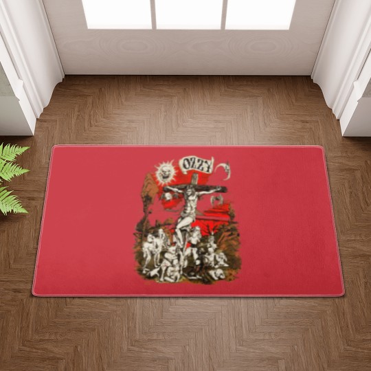 Discover Vintage 1991 Ozzy Osbourne Cross Graphic Doormats