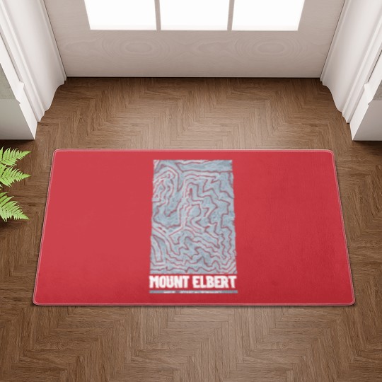 Discover Mount Elbert | Topographic Map (Grunge) Doormats