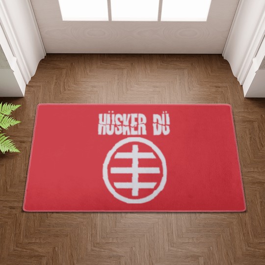 Discover Blue Husker Du Circle Logo Doormats