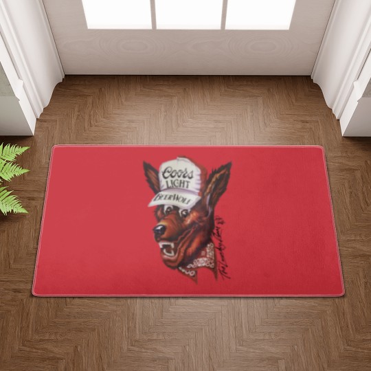 Discover Beer Wolf Oversized Doormats - White