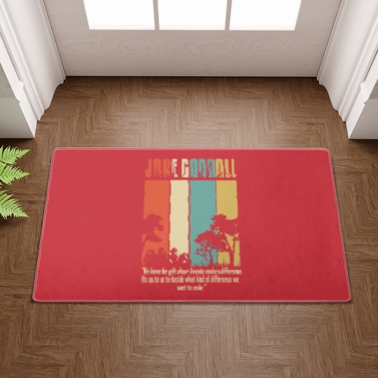 Discover Cotton Navy Jane Goodall Difference Crew Neck Tops Fashion Tees Doormats