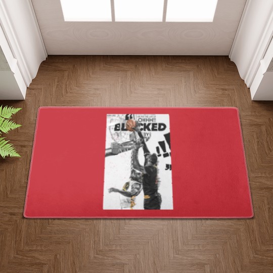 Discover LeBron James Chasedown Block Andre Iguodala Doormats