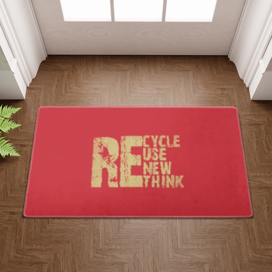 Discover Recycle Reuse Renew Rethink Earth Day Environmental Activism Doormats