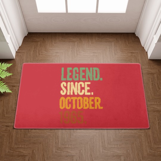 Discover Retro 1965 Birthday October Born Legend Since 1965 Doormats