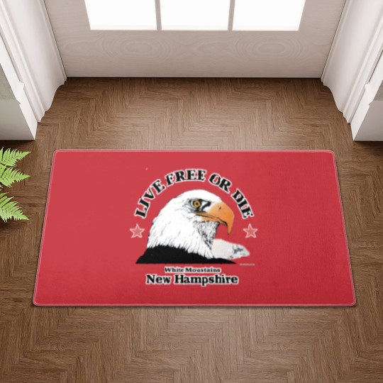 Discover 80s Live Free Or Die New Hampshire White Mountains Eagle 1985 Doormats