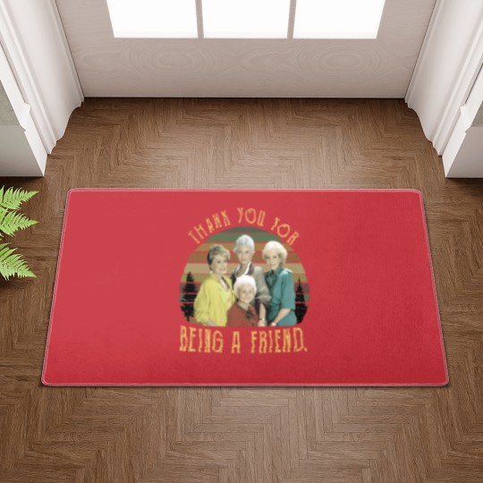 Discover The Stay Golden Thank You For Being A Friend 80s Vintage Sunset Doormats