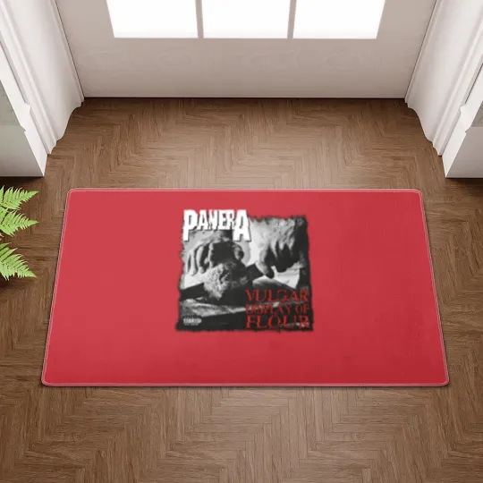 Discover PANERA Vulgar Display Of FLOUR Metal Band Parody Spoof Mayhem Skull Doormats