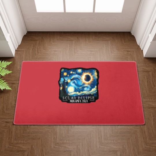 Discover Vintage American Totality Starry Night Eclipse Solar 2024 Doormats