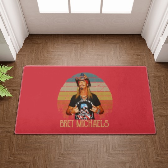 Discover New Popular Bret Michaels Vintage Gift For Fans Doormats