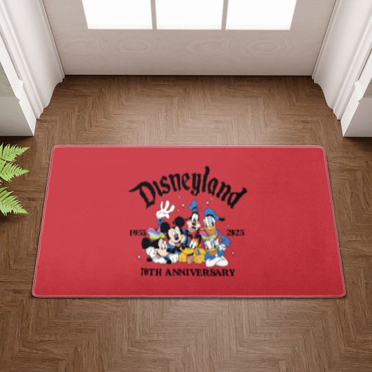 Discover Disneyyland 70th Anniversary Doormats, Castle Platinum Celebration 1955-2025 Doormats