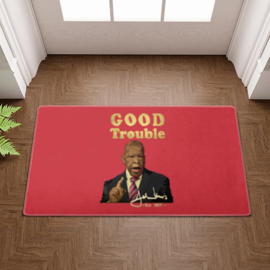 Discover Good trouble john lewis signature est 1987 Classic Doormats