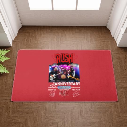 Discover 55 Years RUSH Band 1968-2023 Signatures Doormats