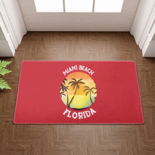 Discover Vintage Miami Beach Florida Retro 70s 80s Travel Doormats