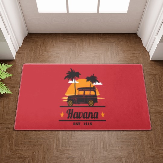 Discover Cuba Surfboards Car Havana Cuban Cubano Doormats