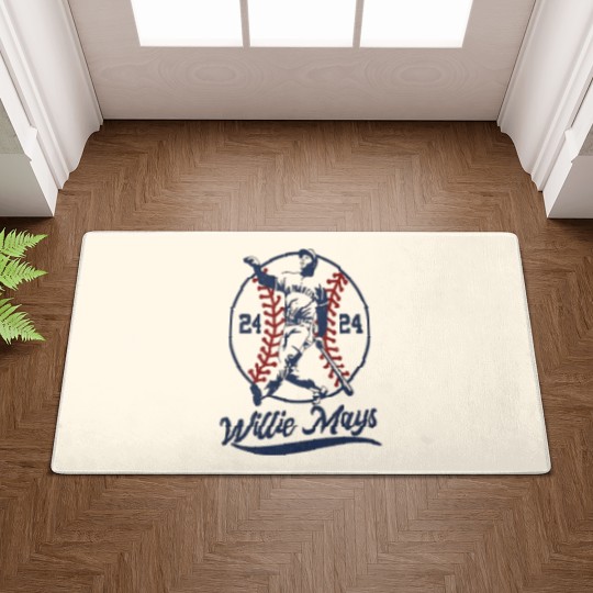 Discover Willie Mays Doormats, Vintage Aesthetic Art Willie Mays Doormats