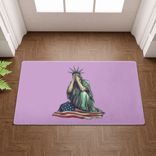 Discover Crying Statue of Liberty Doormats, Political Protest Doormats Patriotic American Flag Doormats