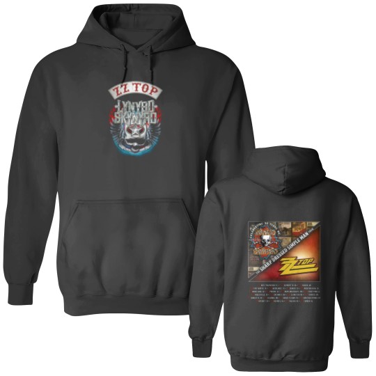 Discover Zz Top Lynyrd Skynyrd Logo The Sharp Dressed Simple Man 2023 Double Sided Hoodies