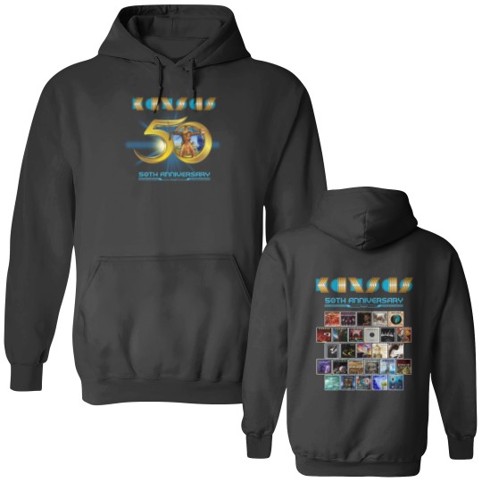 Discover Anniversary Kansas Rock Band Tour Concert 2023 Double Sided Hoodies, Kansas 50th Anniversary Double Sided Hoodies