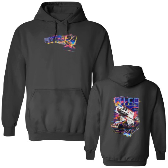 Discover Y2K 2010s Rico Abreu World of Outlaws Sprint Car Dirt Track Racing Graphic Double Sided Hoodies