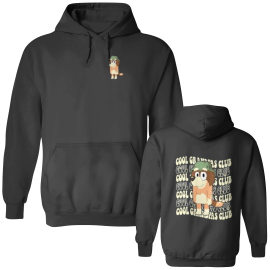 Discover BlueyDad Cool Grandpas Club Double Sided Hoodies, BlueyDad Grandpa Double Sided Hoodies