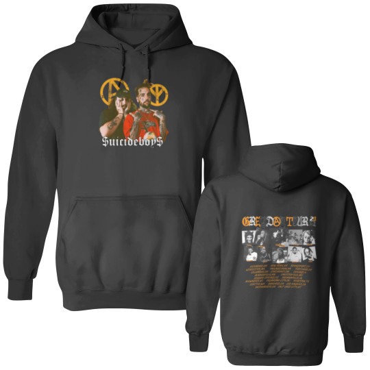 Discover SuicideBoys Double Sided Hoodies Men's Medium Slim Fit Grey Day 2023 G59 Records Tour Rap Double Sided Hoodies